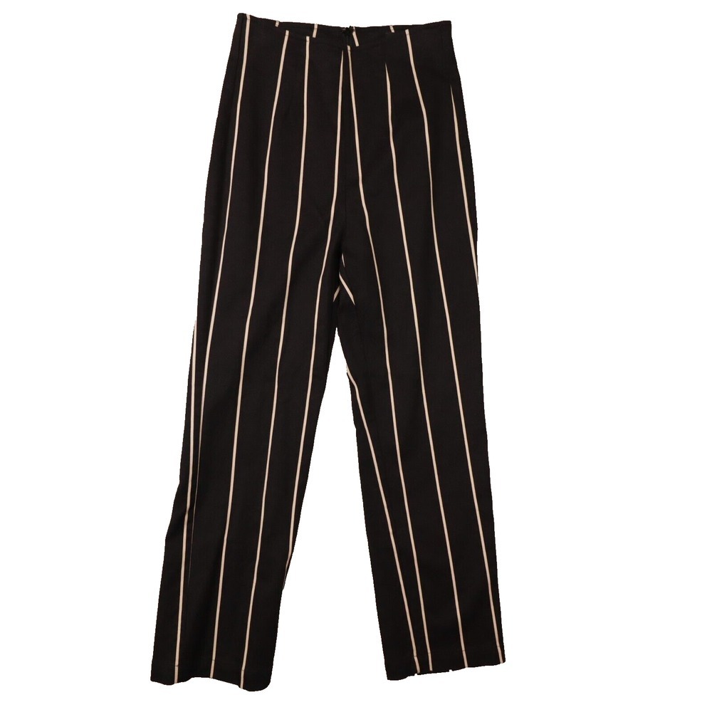 Reformation Black and White Striped Cropped Pants